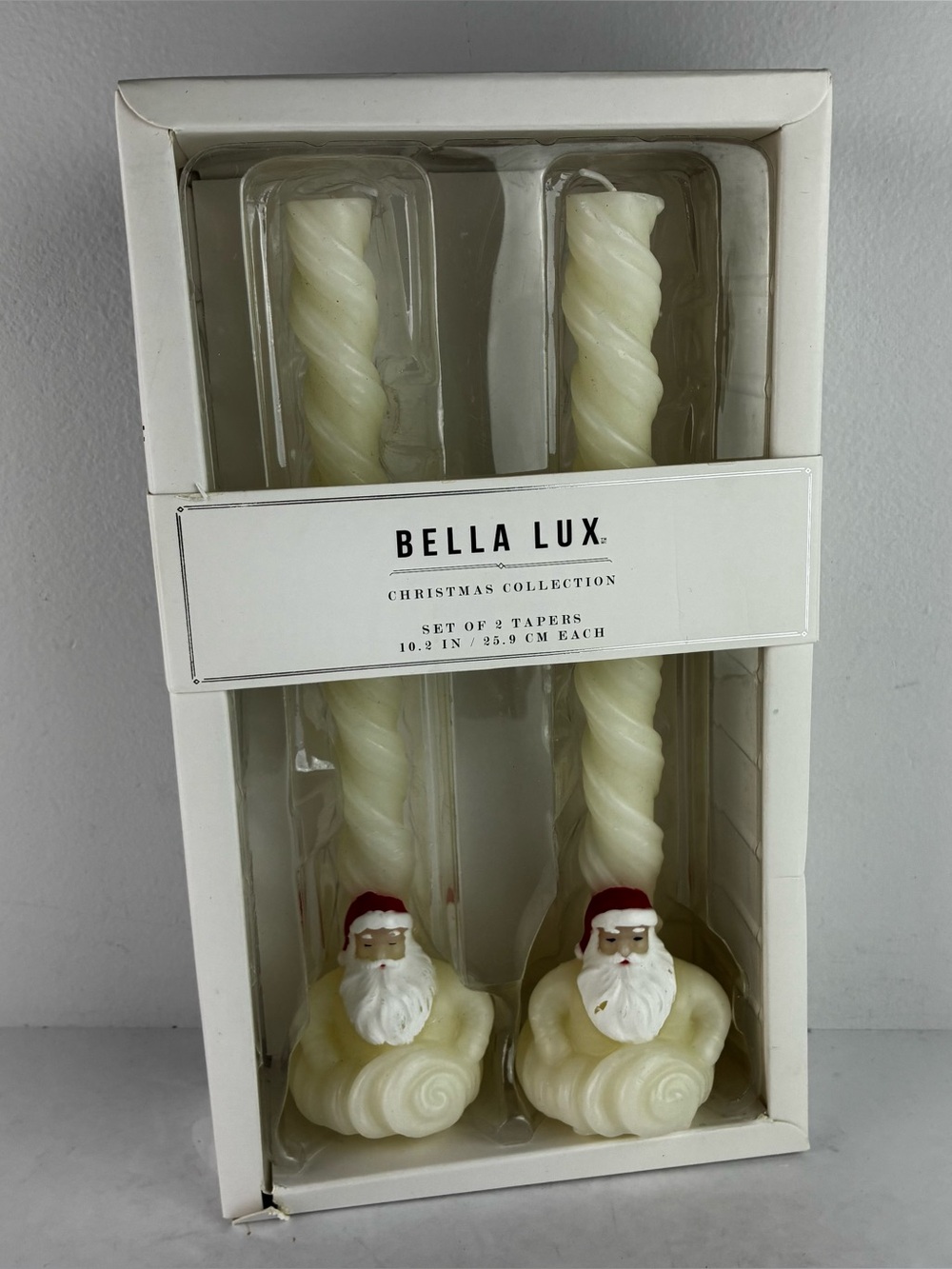 Bella Lux NIB Santa Christmas Candles Set